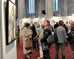 Members enjoying an exhibition